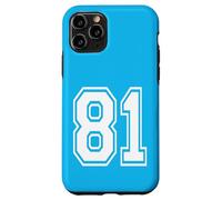 Número 81 Estilo de Equipo Deportivo en Blanco Carcasa para iPhone 11 Pro