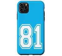 Número 81 Estilo de Equipo Deportivo en Blanco Carcasa para iPhone 11 Pro MAX