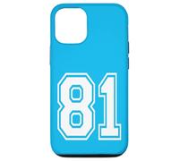 Número 81 Estilo de Equipo Deportivo en Blanco Carcasa para iPhone 12/12 Pro