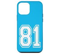 Número 81 Estilo de Equipo Deportivo en Blanco Carcasa para iPhone 12 Mini