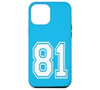 Número 81 Estilo de Equipo Deportivo en Blanco Carcasa para iPhone 12 Pro MAX