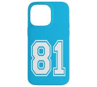 Número 81 Estilo de Equipo Deportivo en Blanco Carcasa para iPhone 14 Pro MAX
