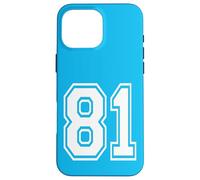 Número 81 Estilo de Equipo Deportivo en Blanco Carcasa para iPhone 16 Pro MAX