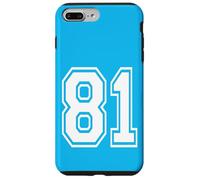 Número 81 Estilo de Equipo Deportivo en Blanco Carcasa para iPhone 7 Plus/8 Plus