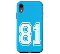 Número 81 Estilo de Equipo Deportivo en Blanco Carcasa para iPhone XR