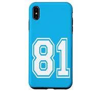 Número 81 Estilo de Equipo Deportivo en Blanco Carcasa para iPhone XS MAX