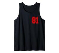 Número 81 Red Sports Team Style Camiseta sin Mangas