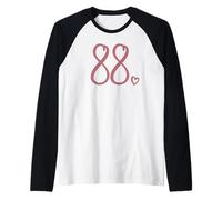 Número 88 Ochenta y Ocho, para Mujeres 88 Años 88 Cumpleaños Camiseta Manga Raglan