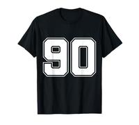 Numero 90 Big Bold Capital Varsity Alfabeto Monograma Camiseta
