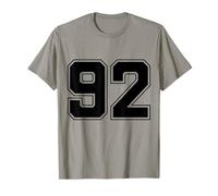 Numero 92 Big Bold Capital Varsity Alfabeto Monograma Camiseta