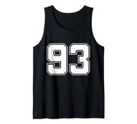 Numero 93 Big Bold Capital Varsity Alfabeto Monograma Camiseta sin Mangas