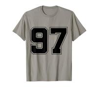 Numero 97 Big Bold Capital Varsity Alfabeto Monograma Camiseta