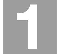 Número adhesivo nº 1 en blanco I altura 10 cm I número de casa autoadhesivo, número adhesivo para exterior, buzón, puerta I resistente a la intemperie I kfz6741