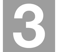 Número adhesivo nº 3 en blanco I altura 10 cm I número de casa autoadhesivo, número adhesivo para exterior, buzón, puerta I resistente a la intemperie I kfz6743