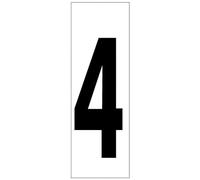 Número adhesivo - número 4, tamaño 46x140 mm, ideal para señalización y etiquetado, resistente y duradero, fácil aplicación.