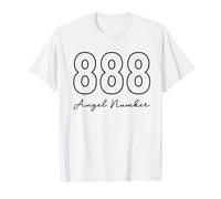 Número Ángel 888 Numerología Espiritualidad Camiseta gráfica económica, Hombre, Blanco, XL