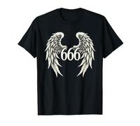 Número Angelical 666 Reflexión Numerología Número Personal Camiseta gráfica económica