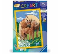 Número artístico Ravensburger, CreArt Kids, 31 x 21 cm, Caballos Orgullosos, Kit de Pintura por números, a Partir de 7 años, 25850