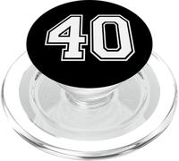 Número Cuarenta #40 Uniforme de Equipo Deportivo Cumpleaños 3 PopSockets PopGrip para MagSafe