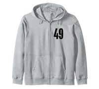 Número Cuarenta y Nueve # 49 Uniforme de Equipo Deportivo Cumpleaños 49 Sudadera con Capucha