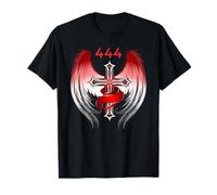 Número de ángel 444 con corazón y alas de ángel Numerología Camiseta