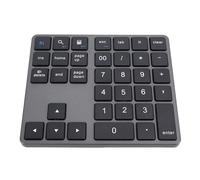 Número de Bluetooth Pad, 2.4 GHz USB RECARGABLE EXTERNA 35 CLAVES NUMPAD, Teclado de Entrada de Datos Financieros para Computadora Portátil, PC, Escritorio, Cuaderno (GRAY)