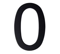 Número de calle en acero inoxidable negro mate, con dorso adhesivo, con una altura de 76 mm, número de casa, diseño de puerta (0)