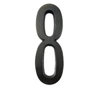 número de casa, 1 pieza de 101 mm metal for número casa, autoadhesivo for exteriores, pegatinas for puerta buzón, 4 pulgadas, aleación zinc plateada/negra #0-9(Black,8)