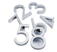 número de casa, 1 pieza de 60 mm for número casa exterior, autoadhesivo for puerta, buzón, dirección, letrero plástico 3D 2,35 pulgadas, n.° 0-9(Silver,9)