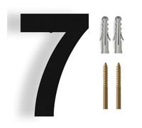 Número De Casa 15/20/25/30cm Stainless Steel House Number Silver Address Sign 0-9 Huisnummer Outdoor Numbers Home Numeros Casa Exterior Big(Black No.7,30cm)