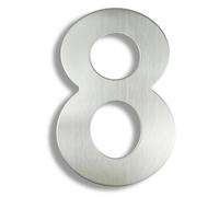 Número De Casa 15/20/25/30cm Stainless Steel House Number Silver Address Sign 0-9 Huisnummer Outdoor Numbers Home Numeros Casa Exterior Big(Silver No.8,25cm)
