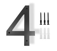 Número De Casa 20-30 Cm Big Exterior House Number Outdoor Letters 0-9 Big Door Alphabet Home Outdoor Numbers Address Plaque Signs On The Door(Number-4,20cm (8 inches))