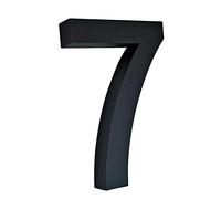Número de casa 3D de acero inoxidable, resistente a la intemperie y fácil de limpiar, seleccionable entre números 0 - 9 y letras AC, placa con número de casa con material de montaje, 20 cm de altura