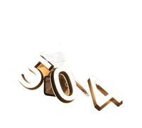 Número De Casa 3D Double-sided Lighted House Numbers Outdoor Waterproof Door Plates Metal Letter Sign Plate Villa Address Number(Only 1 Letter,16cm 6inch,4000K)