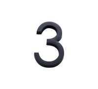 Número De Casa 4inch/10cm ABS Numeral Tag 3D Black 0 To 9 Number Self-Adhesive Plate Sign For Home Mailbox Hotel Address Door Label(Number 3)