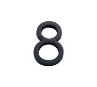 Número De Casa 4inch/10cm ABS Numeral Tag 3D Black 0 To 9 Number Self-Adhesive Plate Sign For Home Mailbox Hotel Address Door Label(Number 8)