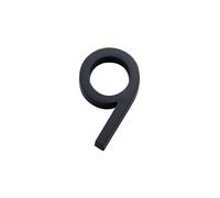 Número De Casa 4inch/10cm ABS Numeral Tag 3D Black 0 To 9 Number Self-Adhesive Plate Sign For Home Mailbox Hotel Address Door Label(Number 9)