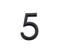 Número De Casa 4inch/10cm ABS Numeral Tag 3D Black 0 To 9 Number Self-Adhesive Plate Sign For Home Mailbox Hotel Address Door Label(Number 5)