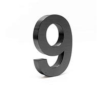 Número de casa "9" 3D antracita 20cm Arial Resistente intemperie y corrosión Material montaje