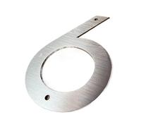 Número De Casa Acero Inoxidable 5 Pulgadas, 0 A 9, Placas Puerta Metal Flotantes for Exteriores, Señales Dirección, Números Exterior Gran Tamaño 127mm, 1 Ud(Number 6)