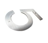 Número De Casa Acero Inoxidable 5 Pulgadas, 0 A 9, Placas Puerta Metal Flotantes for Exteriores, Señales Dirección, Números Exterior Gran Tamaño 127mm, 1 Ud(Number 5)