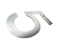 Número De Casa Acero Inoxidable 5 Pulgadas, 0 A 9, Placas Puerta Metal Flotantes for Exteriores, Señales Dirección, Números Exterior Gran Tamaño 127mm, 1 Ud(Number 5)