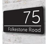 Número de casa acrílico personalizado con nombre de calle, fuente moderna para exteriores, dirección de la empresa, letrero de dirección de tienda, placa de dirección personalizada, regalo