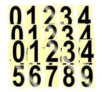 Número de casa adhesivo, resistente a la intemperie, reflectante, pegatinas para números, números grandes, pegatinas autoadhesivas, número de puerta, buzón negro, vinilo, impermeable para buzones