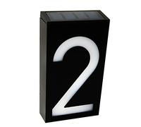 Número de Casa con 6-LED Luz Solare, KEEDA Exterior Lámpara Solar Números de Puerta para casa, hotel, puerta, Villa