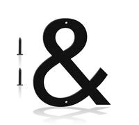 Número de casa de metal moderno negro de 10,2 cm, identificador de dirección transparente, resistente al agua y al óxido, fácil instalación con juego de clavos, para aumentar el atractivo de tu casa