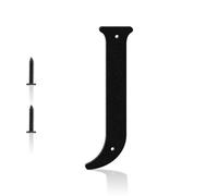 Número de casa de metal moderno negro de 20,3 cm, identificador de dirección transparente, resistente al agua y al óxido, fácil instalación con juego de clavos para aumentar el atractivo de tu casa (J
