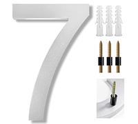 Número de casa extragrande de 8 pulgadas, números de dirección modernos elegantes con kit de uñas para casa, buzón, dirección, número de decoración de buzón, acero inoxidable plateado 304 (7)