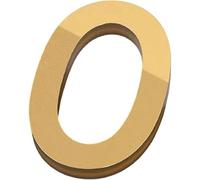 Número de casa for placa de puerta, pegatinas de buzón de calle for hotel al aire libre(Gold,0-5x3.3cm)
