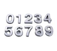 Número De Casa House Number Outdoor Sticker Apartment Self Adhesive Digits Hotel Office Address Residential Door Plate Number On The Front Door(Silver,100x70 mm,Number 1)